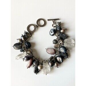 Silpada sterling silver multi gemstone cha cha Bracelet 8”